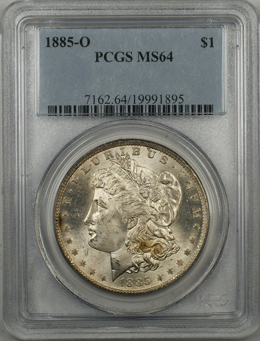 1885-O Morgan Silver Dollar $1 Coin PCGS MS-64 (7N)