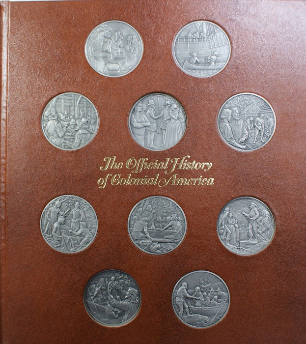Franklin Mint The Official History of Colonial America Complete 50 Medal Set