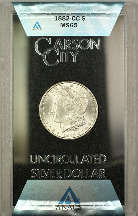 1882-CC GSA Hoard Morgan Silver Dollar $1 Coin ANACS MS-65 Gem w/ Box & COA (C)