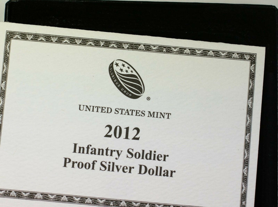 2012 S Infantry Soldier Proof Dollar Silver $1 Coin Original Mint Packaging