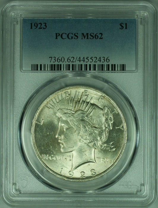 1923 Peace Silver Dollar S$1 PCGS MS-62 Better Coin  (28B)