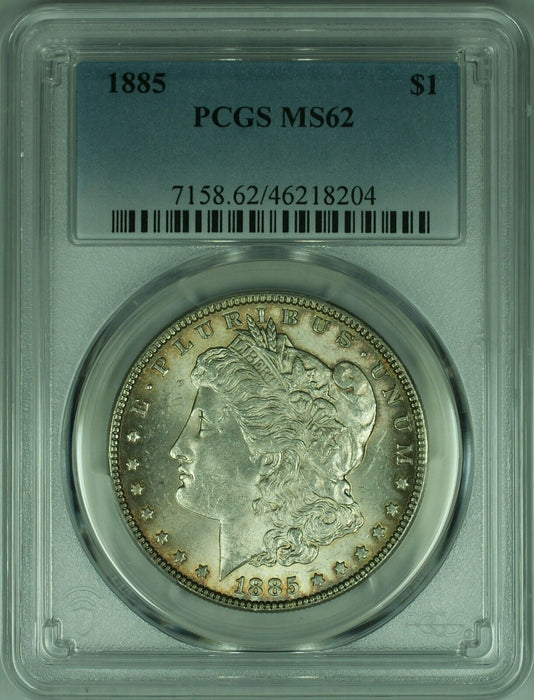 1885 Morgan Silver Dollar Coin PCGS MS-62 w/Light Toning Better Coin  (47B)