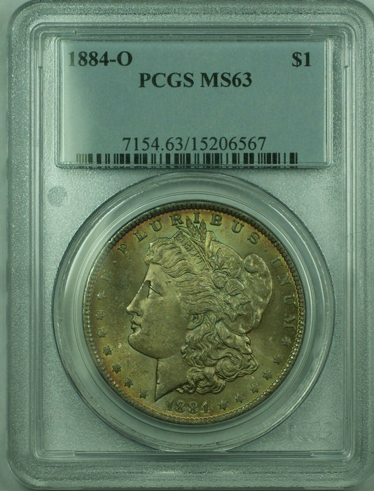 1884-O Morgan Silver Dollar $1 PCGS MS-63 Looks Undergraded, Toned (31) G