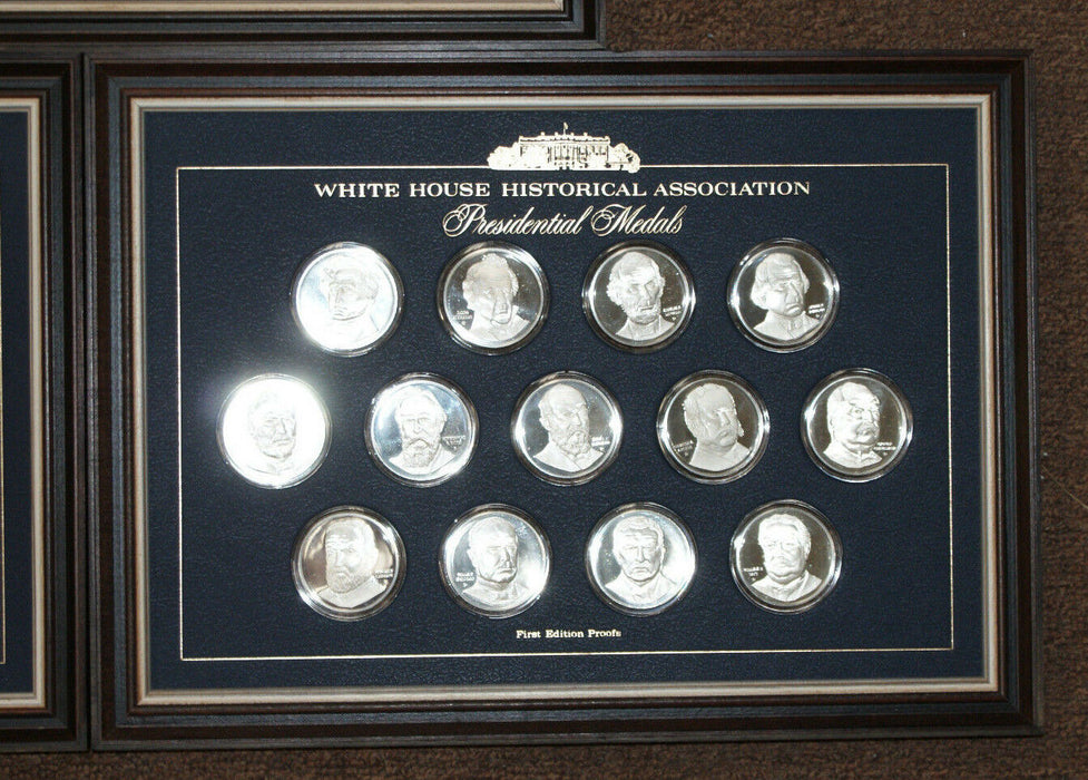 Franklin Mint 39 Presidential Silver Medals White House historical association