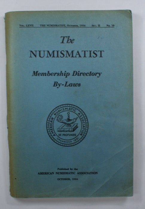 The Numismatist For Collectors Of Coins Paper money October 1954