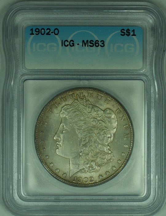 1902-O Morgan Silver Dollar Toned $1 Coin ICG MS 63 (23)