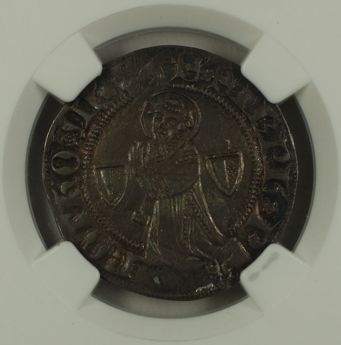1300-1500 France Gros Silver Coin Roberts-8932 Metz Mint NGC AU-55 AKR