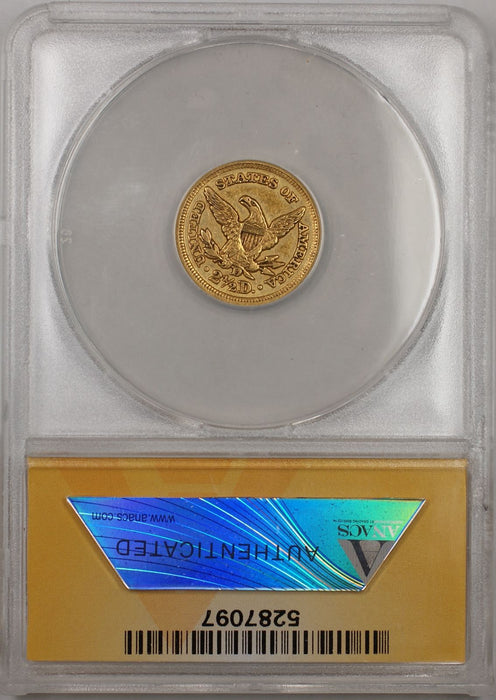 1850-D Liberty Head Quarter Eagle Gold $2.50 Coin ANACS AU-55 Detail Clean (GBR)