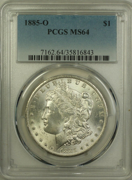 1885-O Morgan Silver Dollar $1 PCGS MS-64 (Better Coin) (10D)