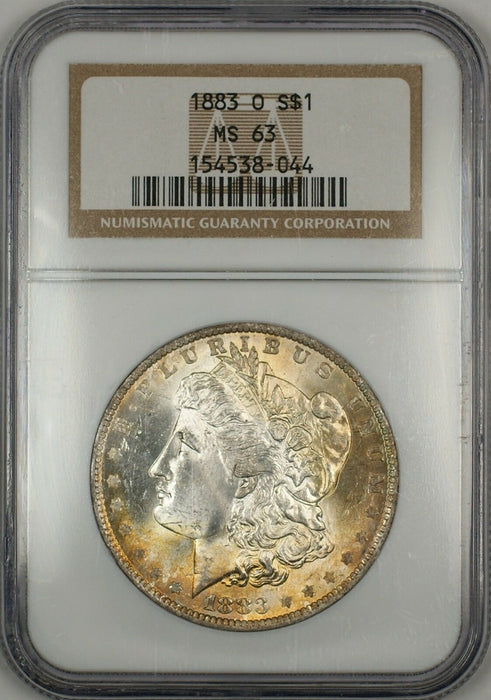 1883-O Morgan Silver Dollar $1 Coin NGC MS-63 Nicely Toned (11a)