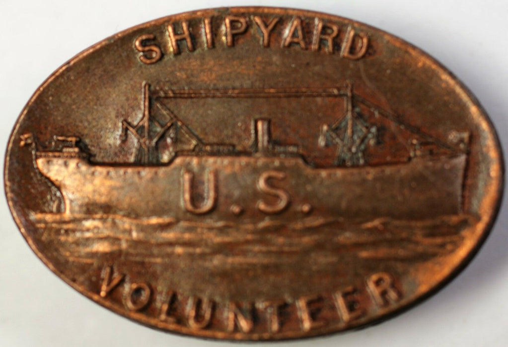 United States Shipyard Volunteer Bronze World War 2 Two Button Hole Cover