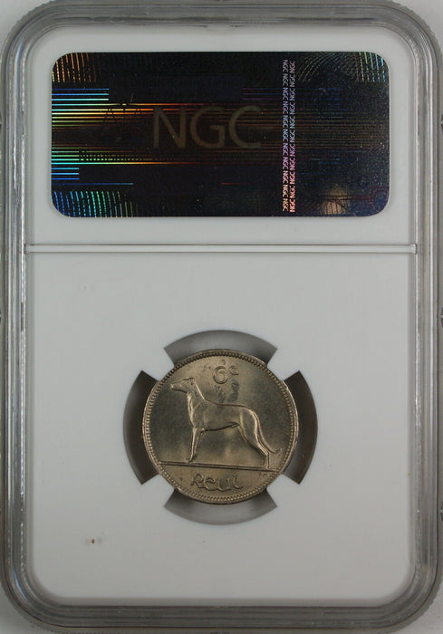 1949 Ireland Six Pence, NGC MS-63
