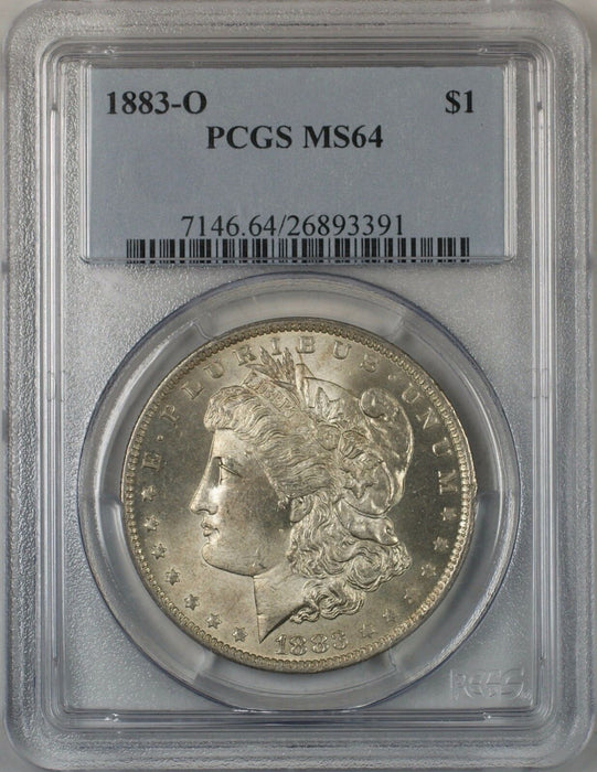 1883-O Morgan Silver Dollar Coin $1 PCGS MS 64 Lightly Toned (BR-14L)