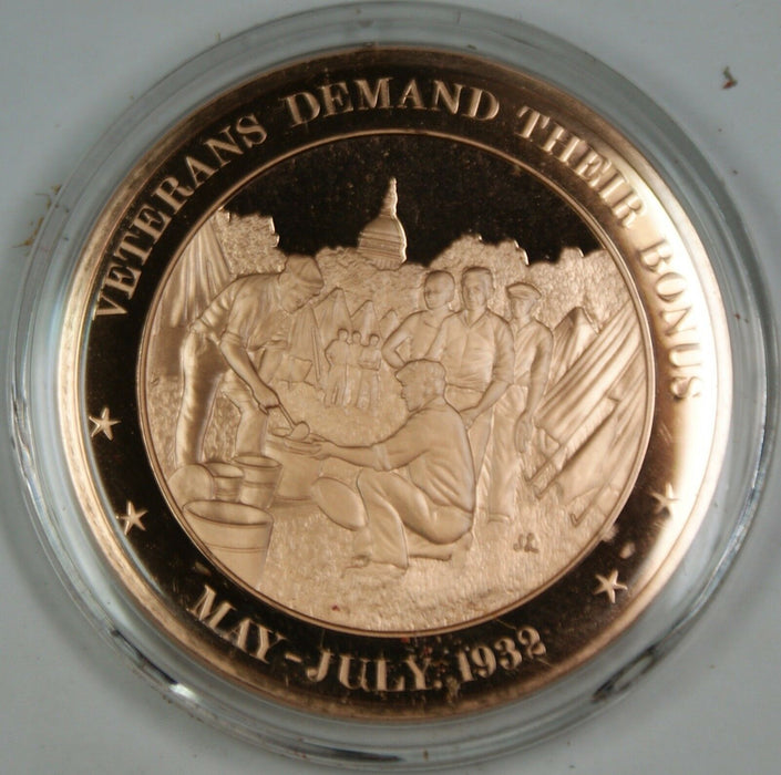 Bronze Proof Medal Veterans Demand Their Bonus May-July 1932