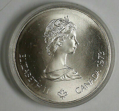 1973 Canada RCM 5 Dollar Silver 1976 Montreal Olympic Games Silver Coin