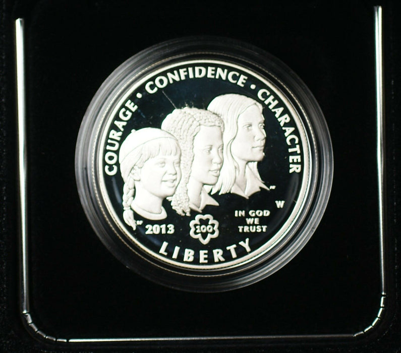 2013-W Girl Scouts Commemorative Proof Silver $1 Coin Original Mint Packaging