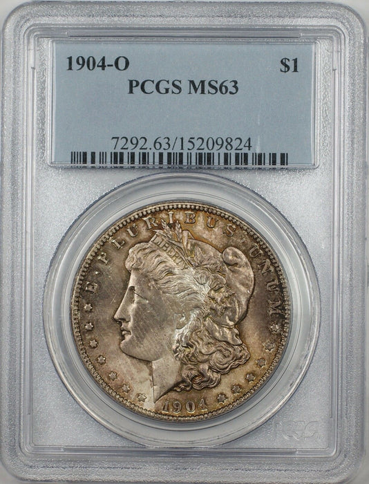1904-O Morgan Silver Dollar $1 Coin PCGS MS-63 Toned (BR-26 C)