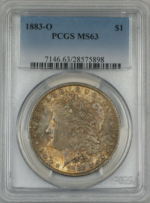 1883-O Morgan Silver Dollar $1 Coin PCGS MS-63 Toned (Ta)
