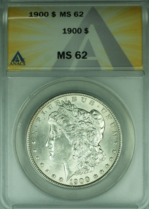 1900 Morgan Silver Dollar $1 Coin ANACS MS-62 Better Coin  (45B)