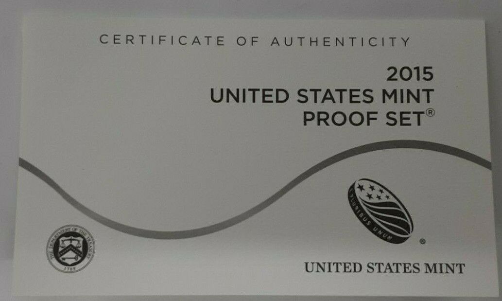 2015-S US Mint 14 Coin Proof Set as Issued in Original Mint Packaging