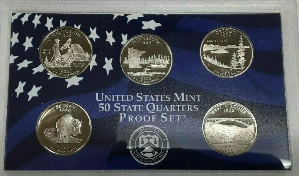 2005-S US Mint Clad Proof Set 11 Gem Coins In OGP w/Box & COA