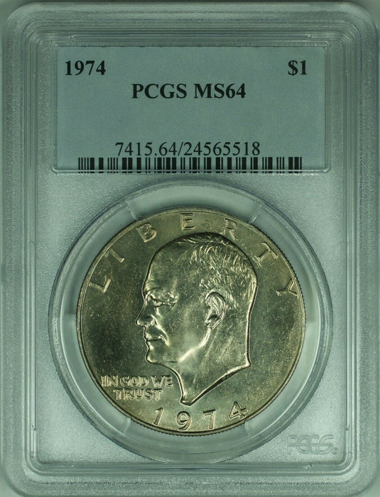 1974 Eisenhower Dollar $1 PCGS MS-64 Undergraded (30)