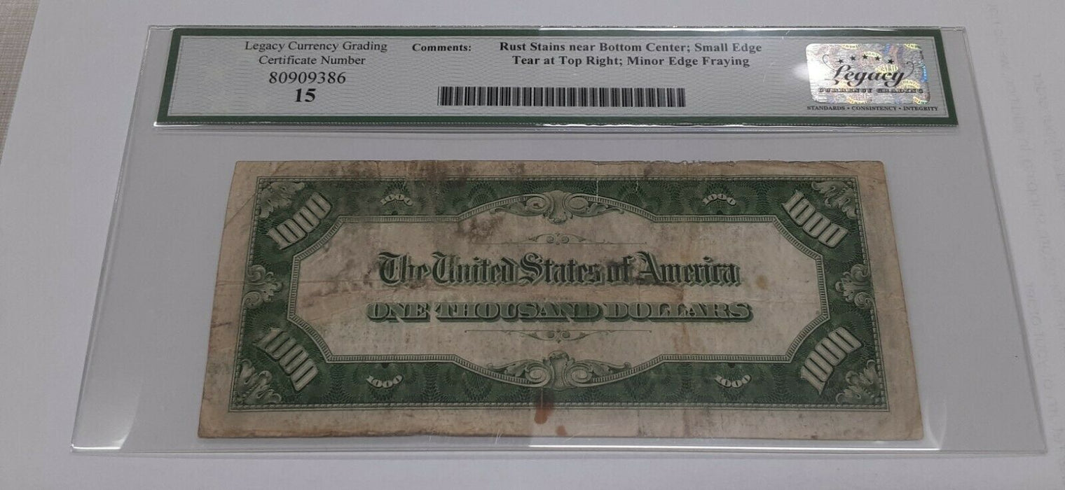 1934 $1000 One Thousand Dollar Bill DGS MULE FRN Fr. 2211am-G  Legacy F-15