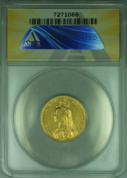 1891 Australia sovereign Gold Coin  Ex-Jewelry ANACS EF-40 Details
