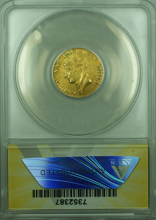 1809 Netherlands-Holland Gold Ducat Coin  ANACS AU-55 Details-Bent