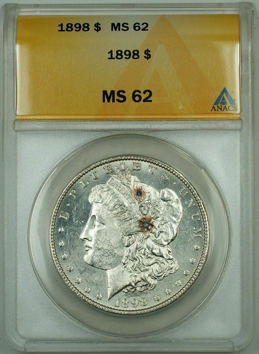 1898 Morgan Silver Dollar, ANACS MS-62 (Better Coin Semi Proof-Like)