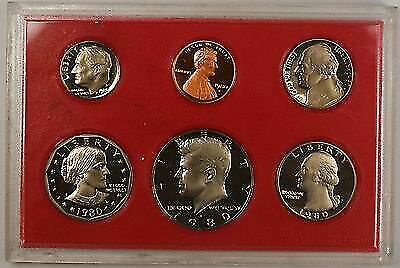 1980 US Mint Proof Set 6 Gem Coins in Original Mint Packaging