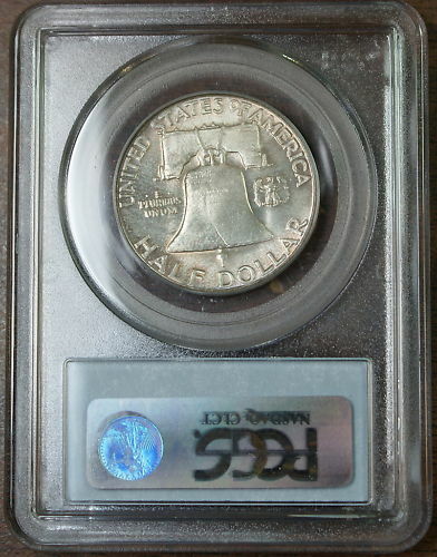 1961 Franklin Silver Half Dollar, PCGS MS-64 Lightly Toned