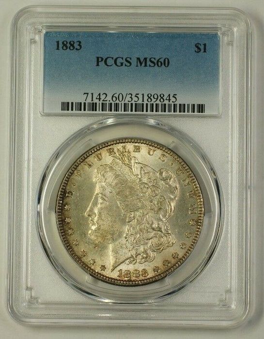 1883 Morgan Silver Dollar Coin $1 PCGS MS-60 Toned (18)