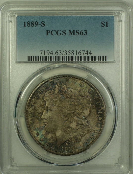 1889-S Morgan Silver Dollar $1 PCGS MS-63 Toned (Better Coin)