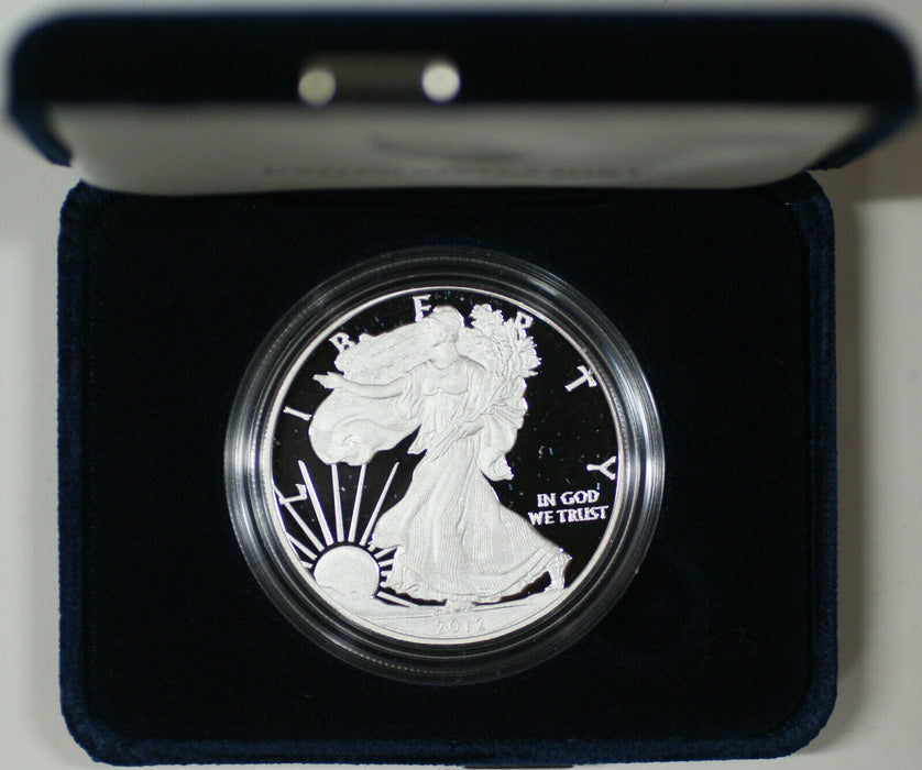 2012-W Proof American Silver Eagle 1oz Coin With OGP & COA