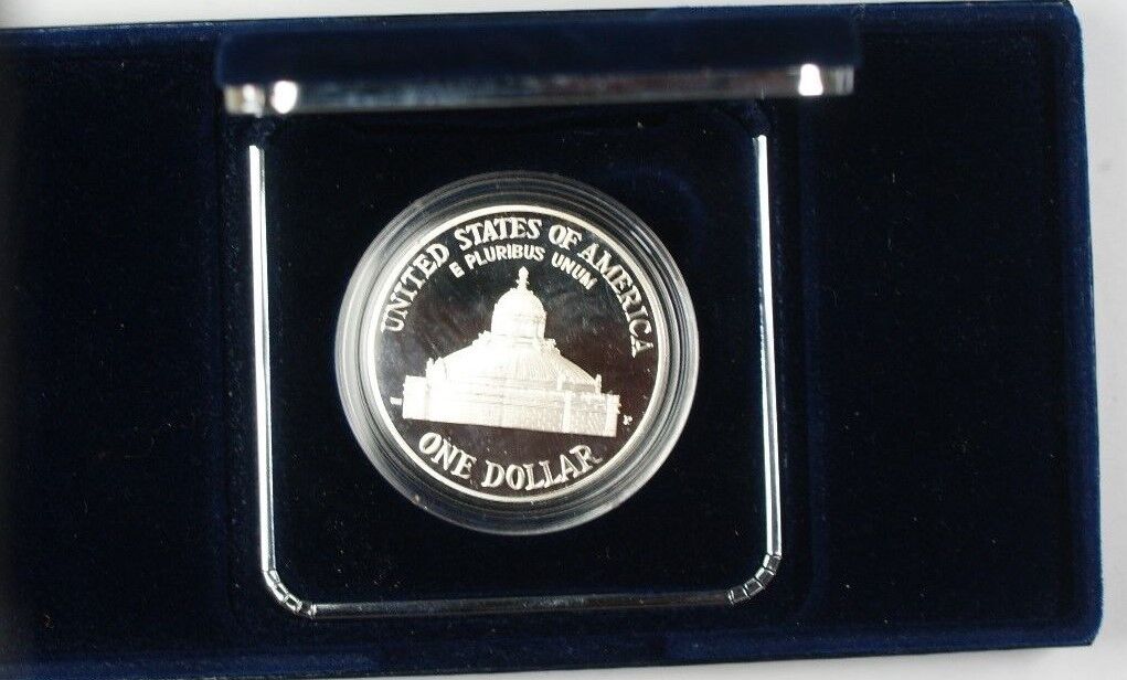 2000 Library Congress Proof Silver Dollar Signed by Thomas Rogers, designer,plus