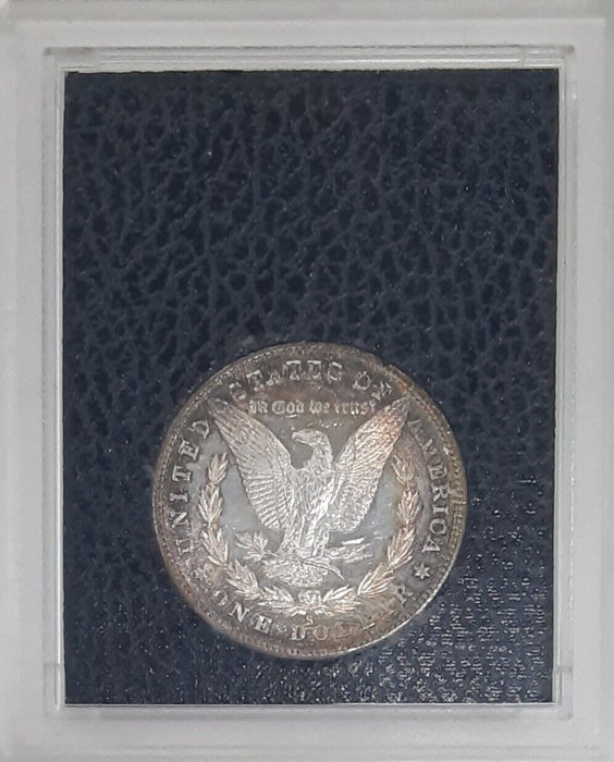 1880-S Morgan Silver Dollar $1 Coin in Redfield Hoard Holder - UNC W/Toning