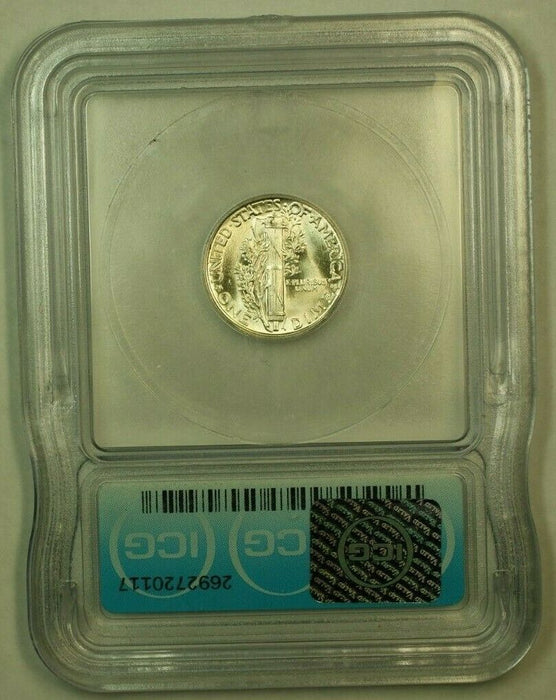 1944 Silver Mercury Dime 10c Coin ICG MS-65 G