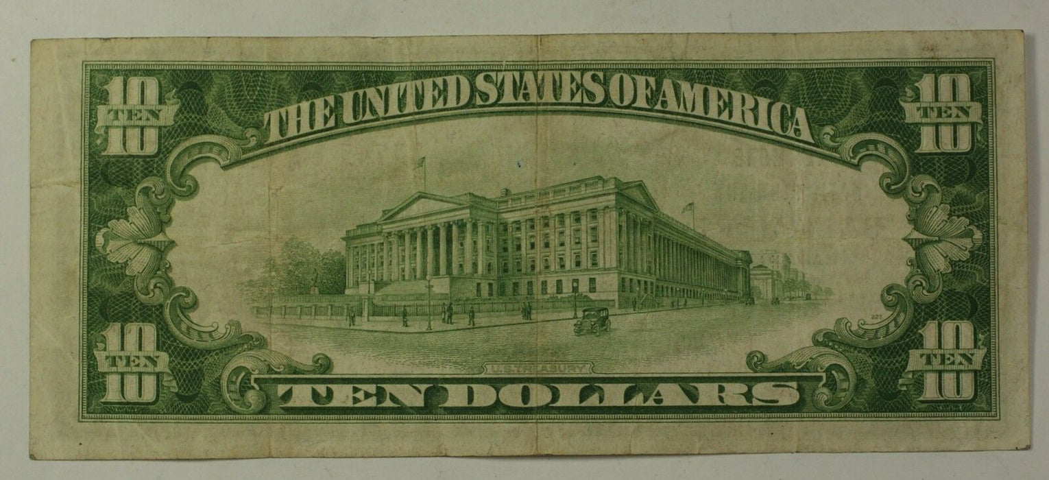 Series 1929 $10 National Banknote Baltimore Maryland # 13745 Fine Condition WW