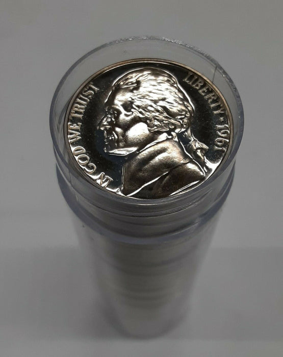 1961 Proof Jefferson Nickel - Roll of 40 Gem Proof Coins in Tube