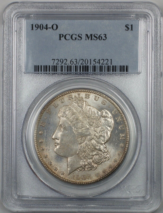 1904-O Morgan Silver Dollar $1 Coin PCGS MS-63 Toned (BR-26 J)