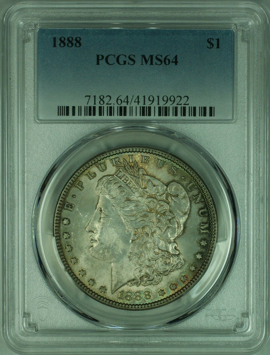 1888 Morgan Silver Dollar S$1 PCGS MS-64 Toned  (35)