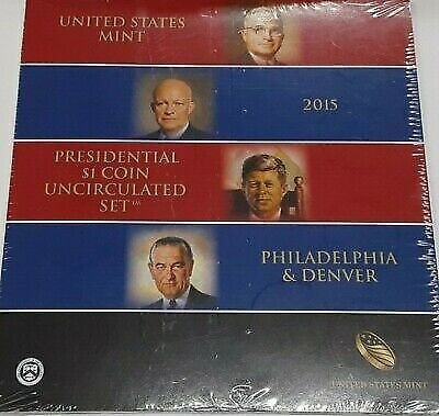 2015 P & D Presidential $1 Uncirculated 8 Coin Set in Original Mint Packaging