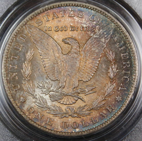 1889 Morgan Silver Dollar Coin, PCGS MS-64 *Toned*