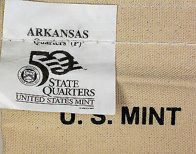 $25 (100 UNC coins) 2003 Arkansas - P State Quarter Original Mint Sewn Bag