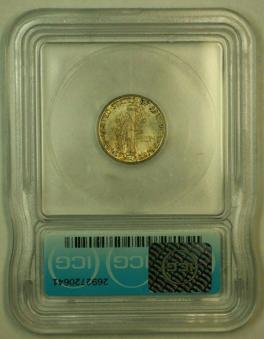 1943 Silver Mercury Dime 10c Coin ICG MS-65 (2J) Toned (FB IOO)