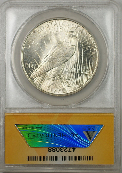 1922-D $1 Peace Silver Dollar Coin ANACS AU-58 (Better Coin) (8C)