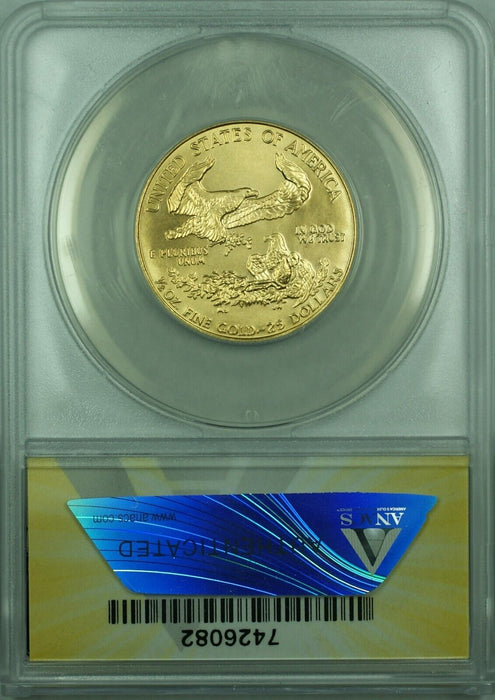 1986 $25 1/2 Oz American Gold Eagle AGE Coin ANACS MS-69