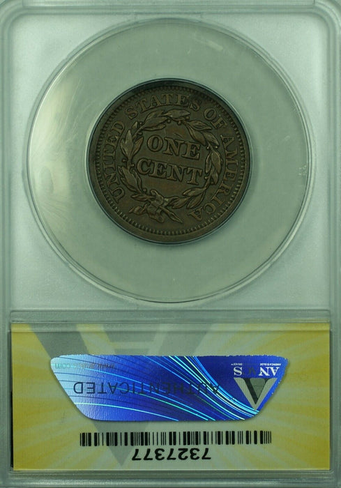 1851 Braided Hair Large Cent  ANACS EF-45 Details Corroded  (43)