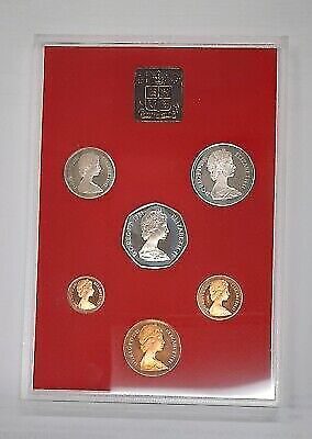 1981 Great Britain Decimal Coins 6 Coin Proof Set & Mint Token in Royal Mint OGP